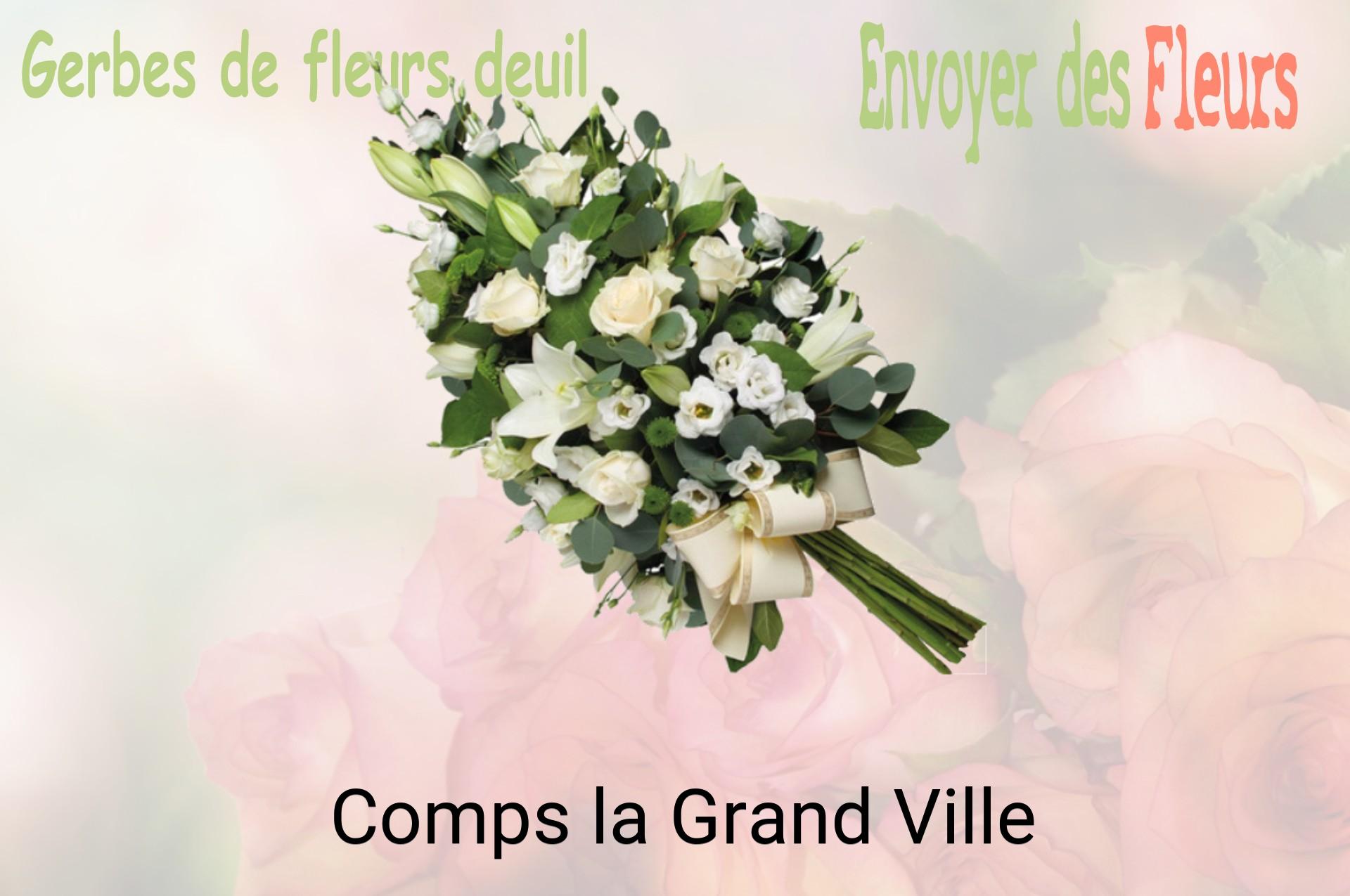 Gerbe de fleurs de deuil livrée à Comps-la-Grand-Ville